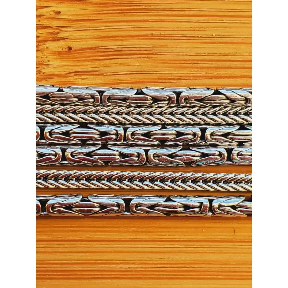Silpada Multistrand Byzantine Wheat Chain Bracelet 925 Sterling Silver 7.5